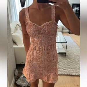 Zara Red and White Floral Mini Dress